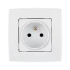 CITY FRENCH TYPE SOCKET WHITE METALLIC