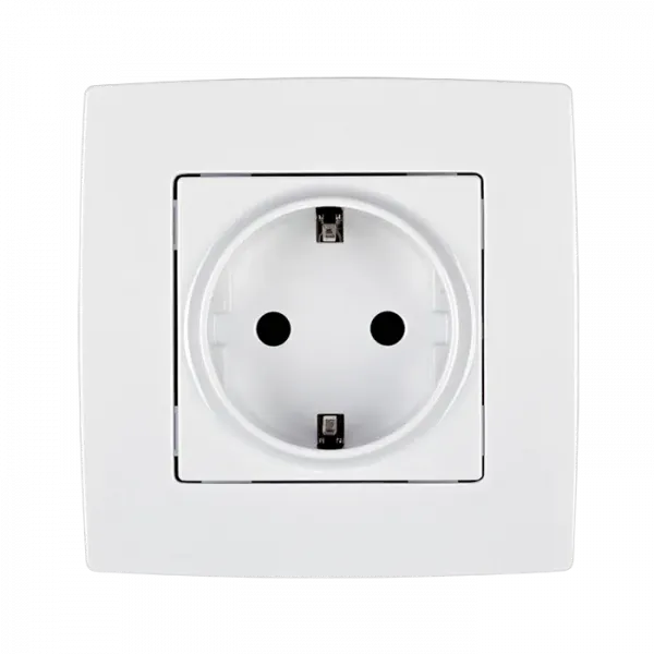 CITY GERMAN TYPE SOCKET WHITE METALLIC WITH SCREW