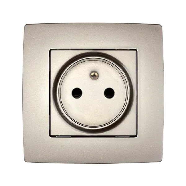 CITY FRENCH TYPE SOCKET CHAMPAGNE METALLIC WITH SCREW