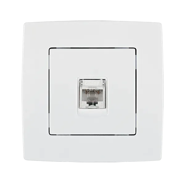 CITY COMPUTER SOCKET, WHITE METALLIC