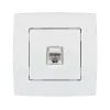 CITY COMPUTER SOCKET, WHITE METALLIC