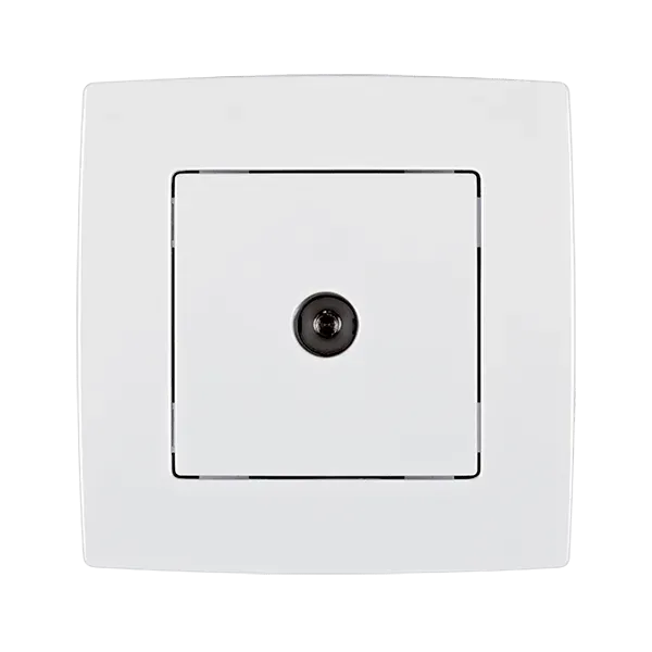 CITY TV SOCKET, WHITE METALLIC