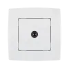 CITY TV SOCKET, WHITE METALLIC