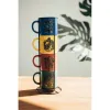 Harry Potter - Set of 4 ceramic mugs with stand 300 ml Hogwarts Houses