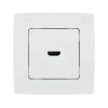 CITY HDMI SOCKET WHITE METALLIC