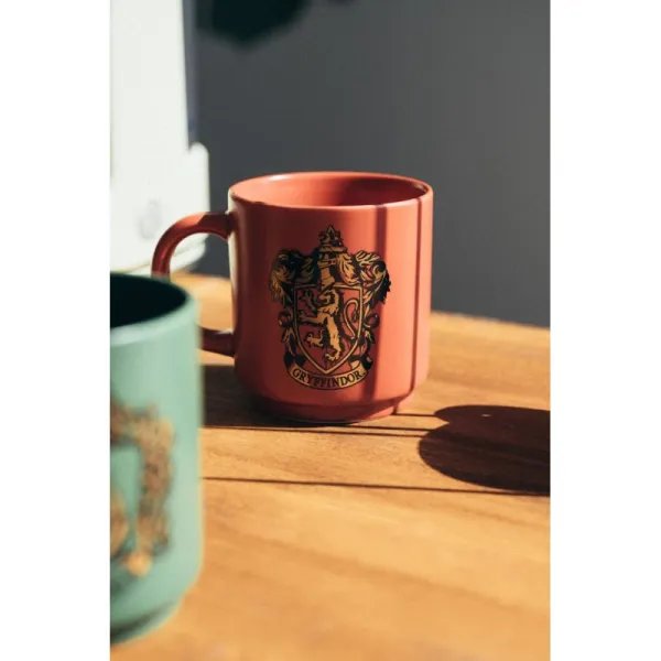 Harry Potter - Set of 4 ceramic mugs with stand 300 ml Hogwarts Houses