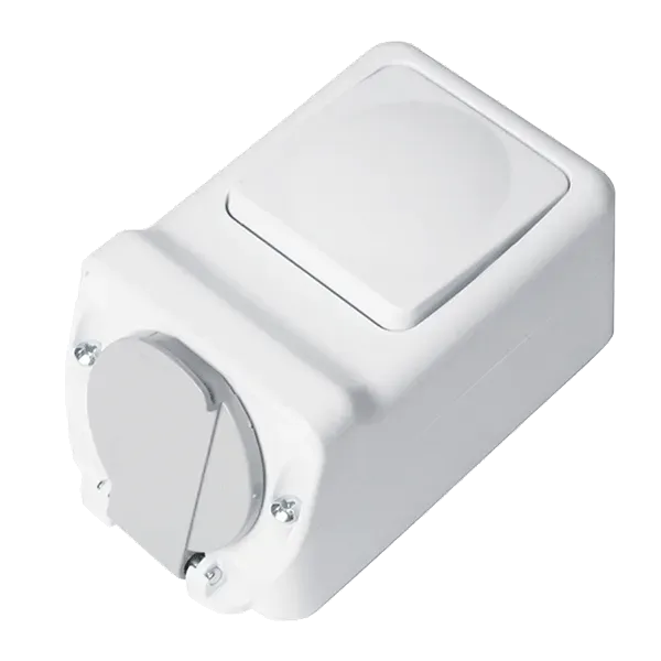 SOCKET+ONE BUTTON ONE WAY SWITCH 16А 250V, IP44