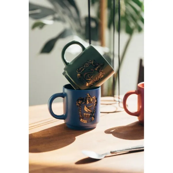 Harry Potter - Set of 4 ceramic mugs with stand 300 ml Hogwarts Houses