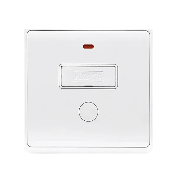 LONDON OUTLET WITH FUSE AND LED INDICATOR WHITE