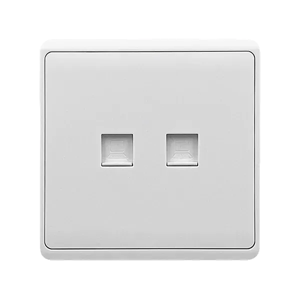 LONDON DOUBLE COMPUTER RJ45 SOCKET WHITE