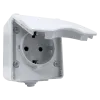 GERMAN TYPE SOCKET IP65 GRAY