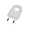 TWO PIN PLUG WITH EXTRACTION RING 6A WHITE