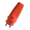 RUBBER SCHUKO PLUG 16A RED