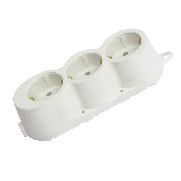 RUBBER MULTISOCKET TRIPLE 16A WHITE