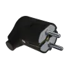 ELMARK ANGLE SCHUKO PLUG 16А 2Р+Е BLACK