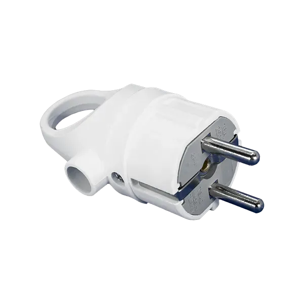 ELMARK SCHUKO PLUG WITH RING 16А 2Р+Е WHITE