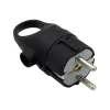 ELMARK SCHUKO PLUG WITH RING 16А 2Р+Е BLACK