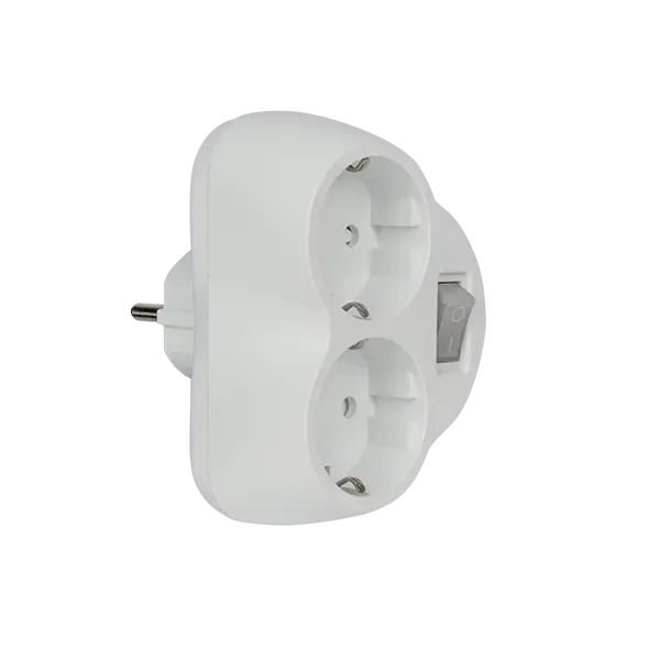 ADAPTER DOUBLE WHITE WITH KEY