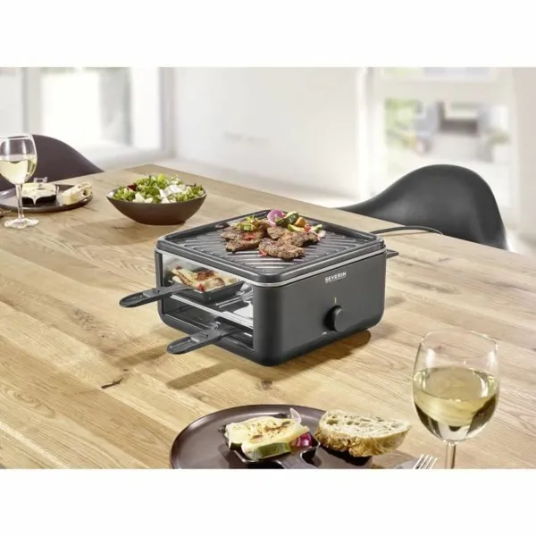 Raclette Severin RG2360 Must noir 24 x 24 cm