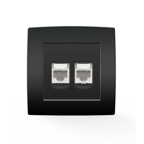 CITY COMPUTER SOCKET RJ45 - DOUBLE ANTHRACITE