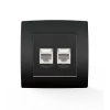 CITY COMPUTER SOCKET RJ45 - DOUBLE ANTHRACITE