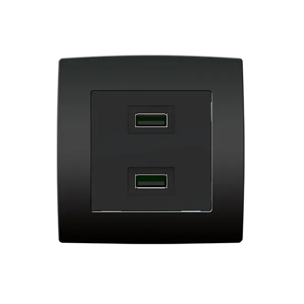 CITY USB DOUBLE SOCKET ANTHRACITE