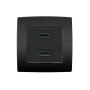 CITY USB DOUBLE SOCKET ANTHRACITE