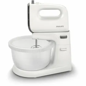plaktuvą - tešlos maišytuvą su indu Philips HR3745/00 Balta 450 W 3 L