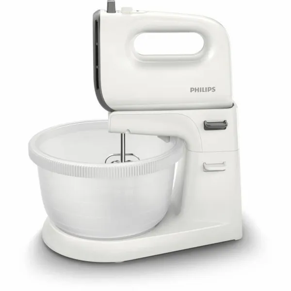 mikseri un mīklas mīcītāju ar bļodu Philips HR3745/00 Balts 450 W 3 L