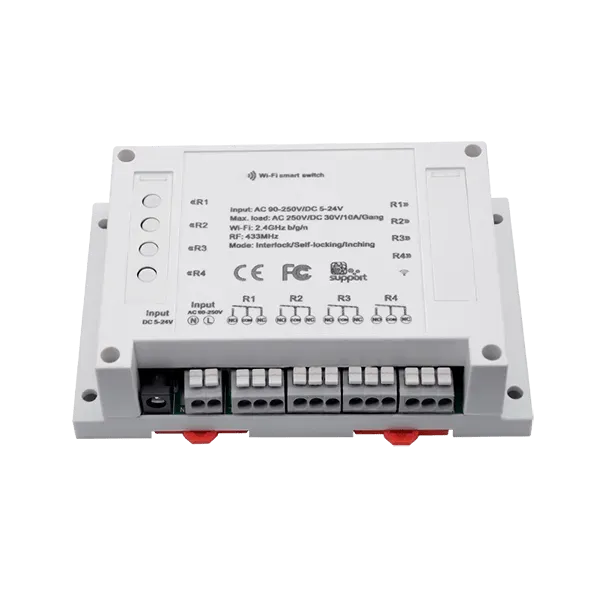 SMART WIFI SWITCH 4-CHANNELS FOR DIN RAIL