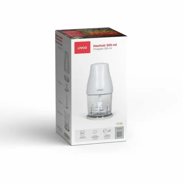 Mincer Livoo Chopper White 400 W Stainless steel