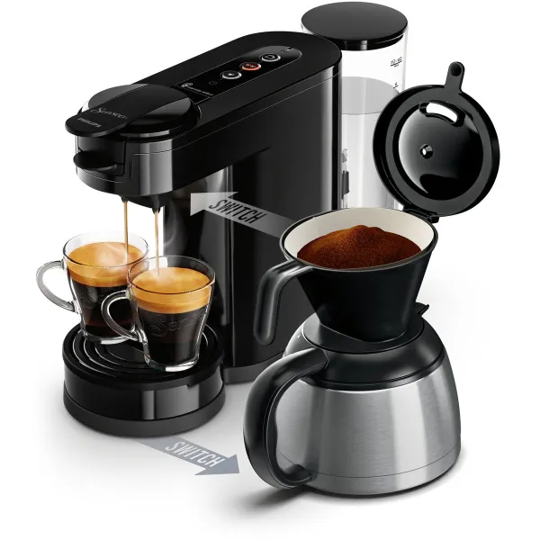 Capsule Coffee Machine Philips SENSEO SWITCH HD6592/65 noir 1 bar 1450 W