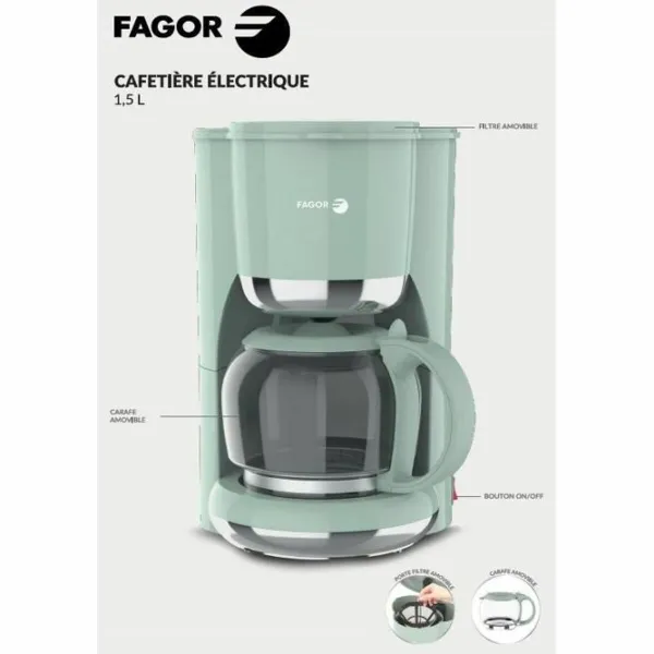 Suodatinkahvinkeitin Fagor FG1560 1,5 L 12 Puodeliai