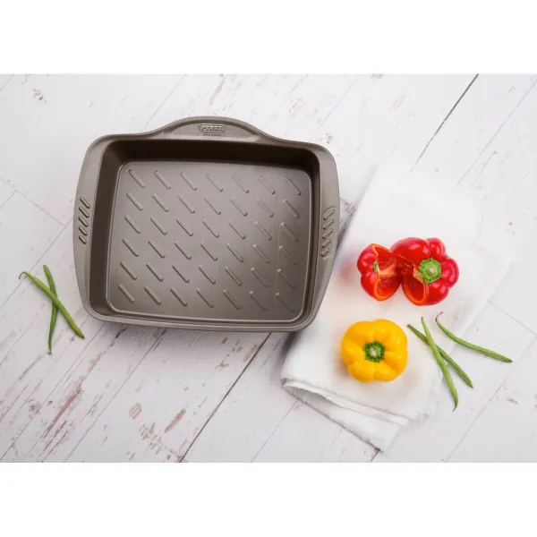 Tarttumaton Uunivuoka Pyrex Ruskea Musta Metalli Teräs