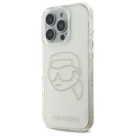 Karl Lagerfeld IML Rhinestones Karl Head - Case for iPhone 16 Pro (transparent)