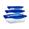 Контейнер для сохранения пищевых продуктов Pyrex Синий Прозрачный Прямоугольный 800 ml