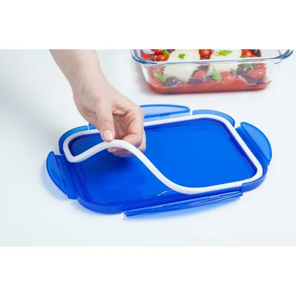 Контейнер для сохранения пищевых продуктов Pyrex Синий Прозрачный Прямоугольный