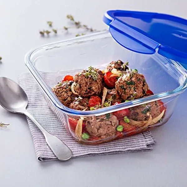 Pārtikas konservēšanas trauks Pyrex Zils Caurspīdīgs 800 ml (2 gb.)