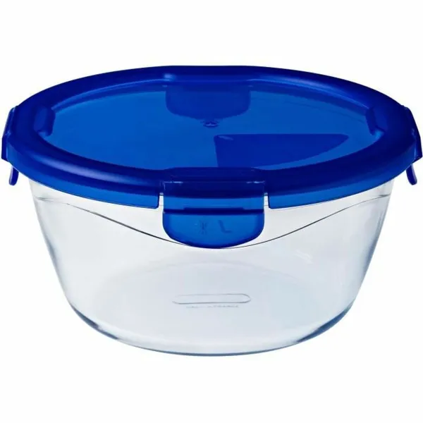 Контейнер для сохранения пищевых продуктов Pyrex Синий Прозрачный Круглая 1,6 L (6 Предметы)