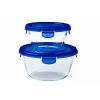 Контейнер для сохранения пищевых продуктов Pyrex Синий Прозрачный Круглая 1,6 L (6 Предметы)