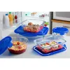 Контейнер для сохранения пищевых продуктов Pyrex Синий Прозрачный Круглая 1,6 L (6 Предметы)
