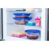 Контейнер для сохранения пищевых продуктов Pyrex Синий Прозрачный Круглая 1,6 L (6 Предметы)