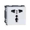 LECCE UNIVERSAL SOCKET 13A WHITE