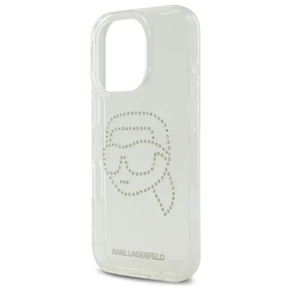 Karl Lagerfeld IML Rhinestones Karl Head - Case for iPhone 16 Pro (transparent)