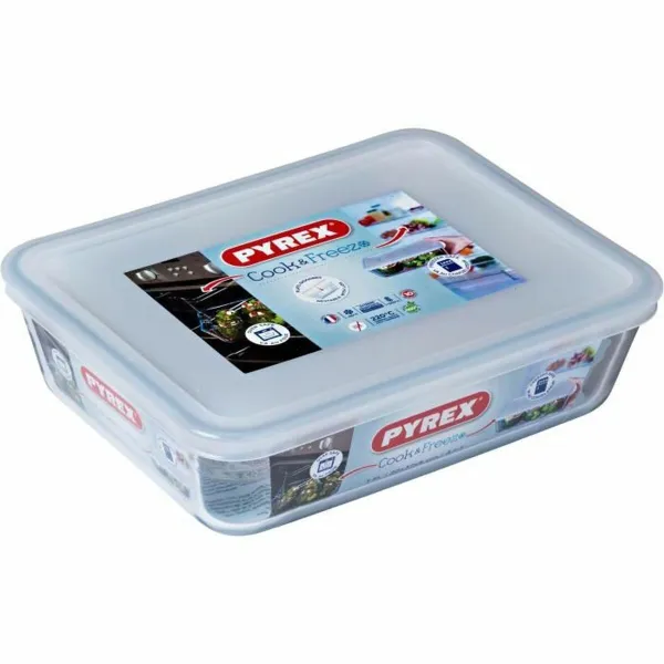 Контейнер для сохранения пищевых продуктов Pyrex Белый Прозрачный Прямоугольный 1,5 L