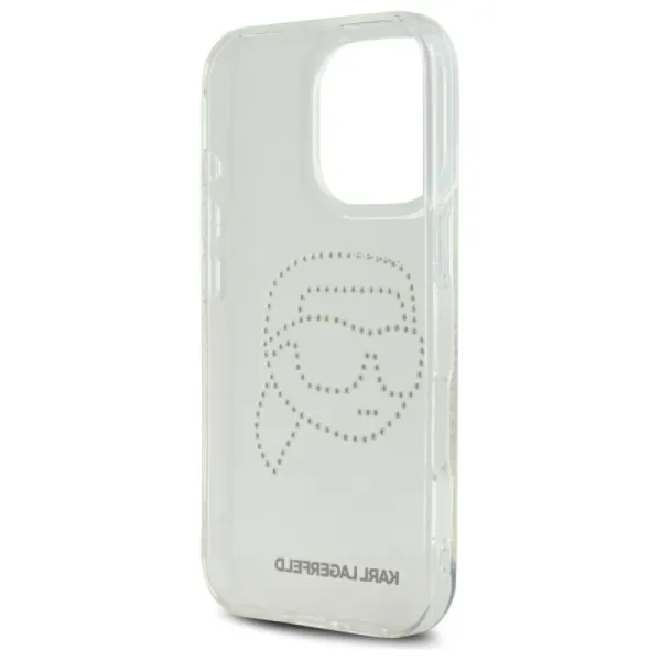 Karl Lagerfeld IML Rhinestones Karl Head - Case for iPhone 16 Pro (transparent)