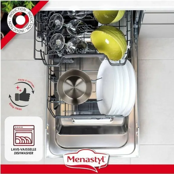 Food Preservation Container Menastyl 40,5 cm Silver Rectangular