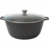 Casserole with lid Baumalu Black 13,4 L 36 cm 38 x 19 x 38 cm Ø 36 cm