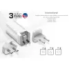 Energizer Ultimate - Multiplug EU / UK / US GaN USB-C & USB-A 65W PD mains charger (Silver)