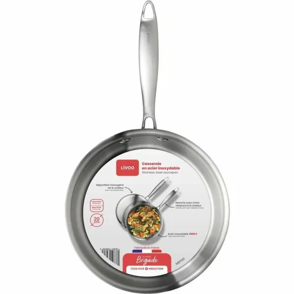 Saucepan Livoo Steel Stainless steel Ø 20 cm